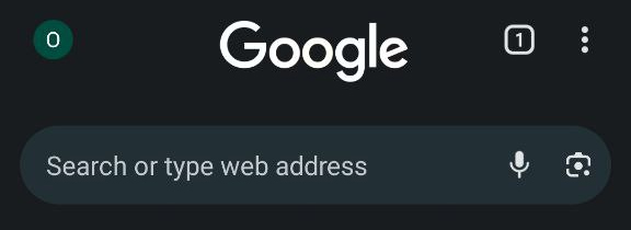 Barra de búsqueda del navegador web Google